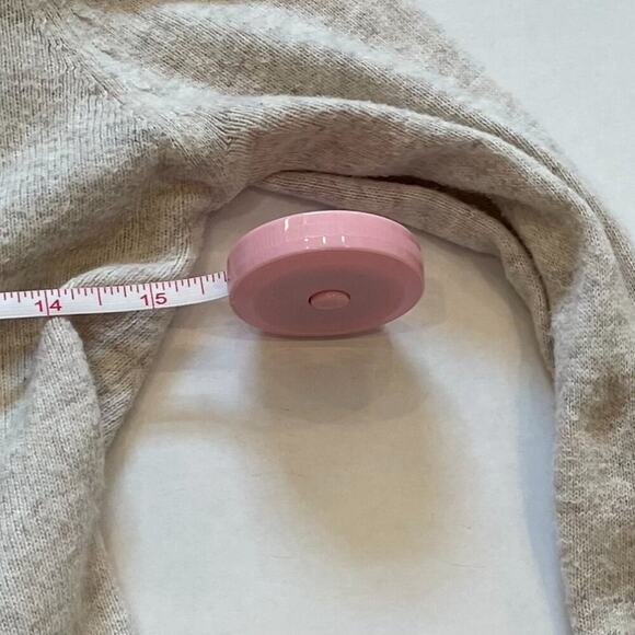 Zara Tan/Neutral Cotton/Angora Blend Long Sleeve Ruffle Open Cardigan Sweater S - Picture 8 of 12